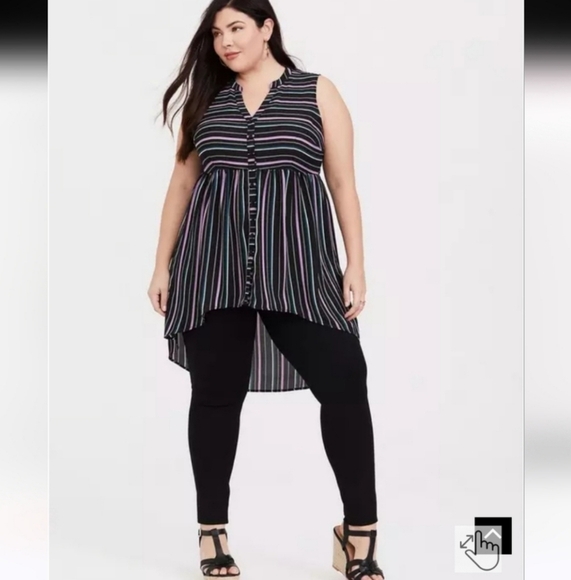 ⚘️Torrid 2x Lexie Georgette Tunic Tank - Picture 1 of 4